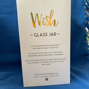 NIB Glass wish jar with 2 boxes of wish cards